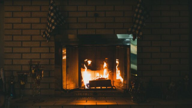 brick fireplace hearth