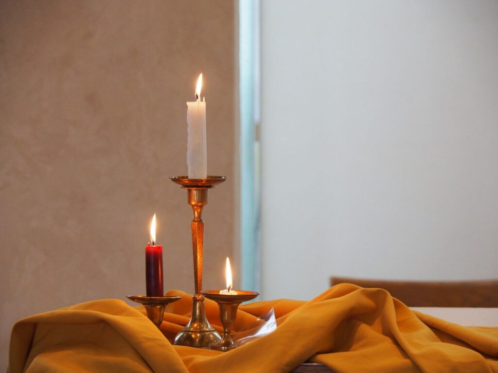 candle wax on fabric