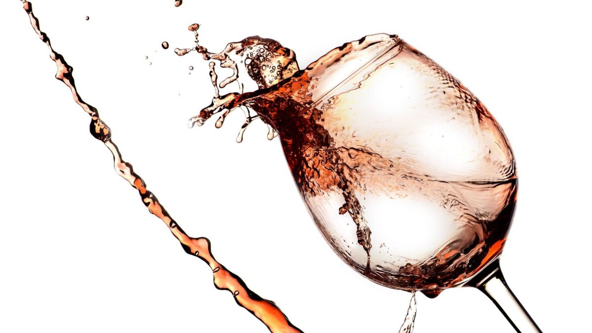 red wine glass spill
