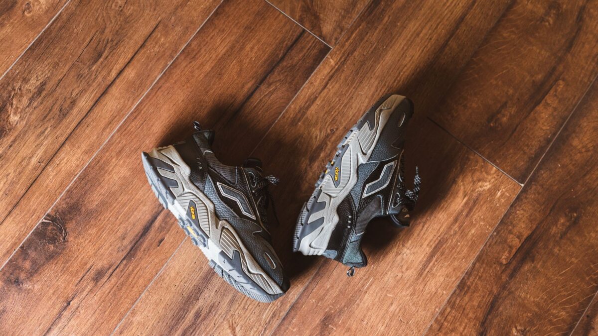 sneakers on floor