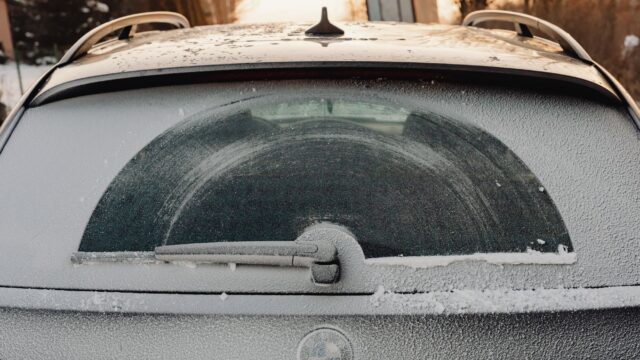 frosted car windshield
